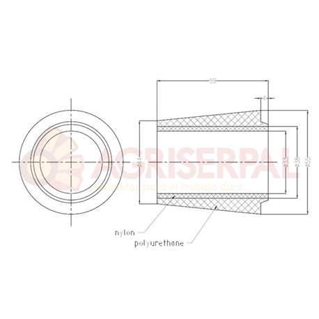 Silent block conico goma tirante CH16-22